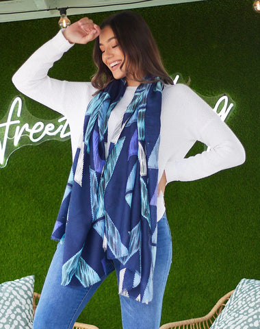 Featuring Our Blue Hues Print Scarf