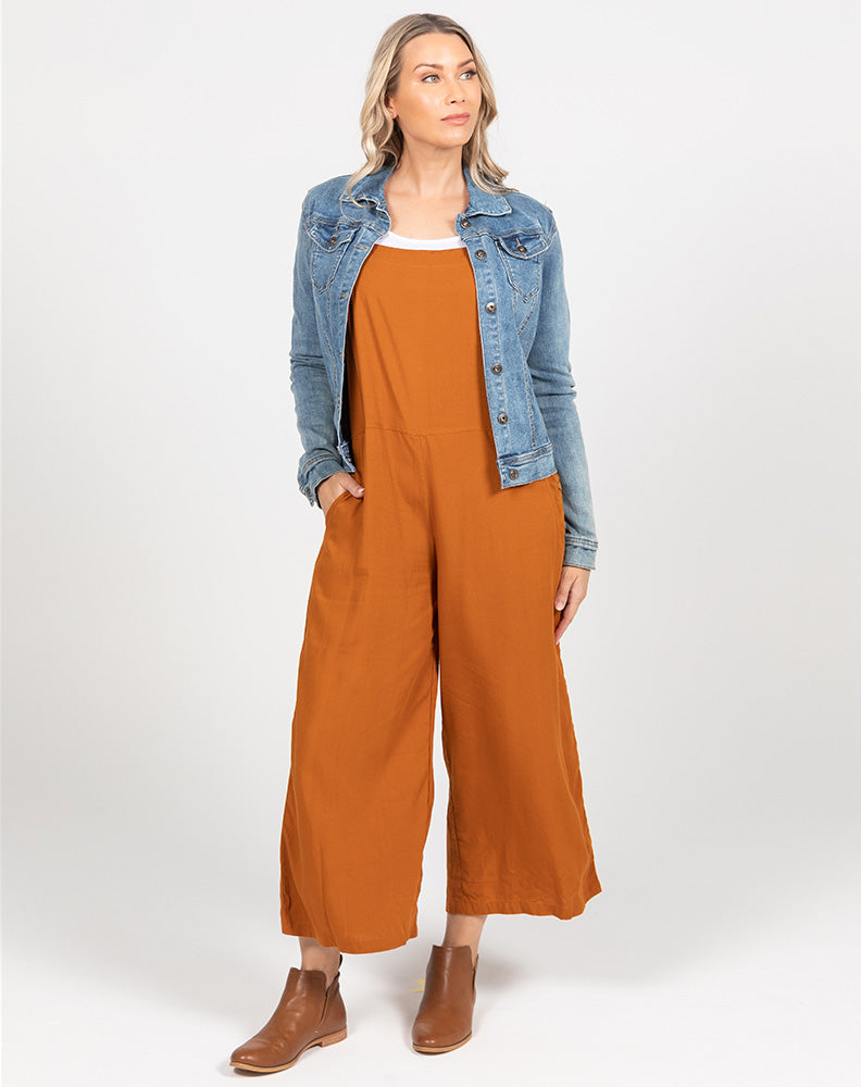 Rayon Overall -Tan