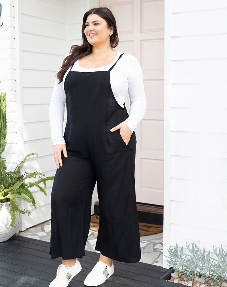 Rayon Overall -Black