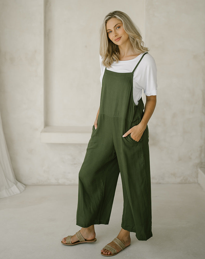 Rayon Overall - Olive