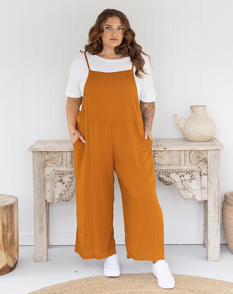 Rayon Overall -Tan