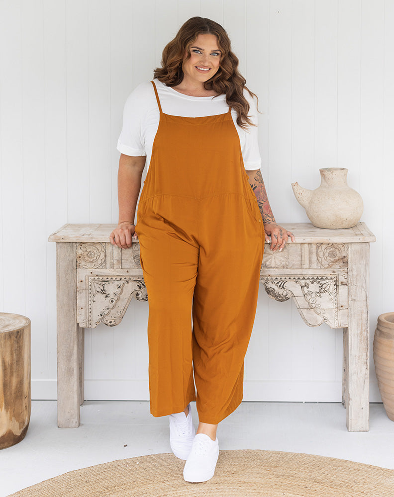 Rayon Overall -Tan