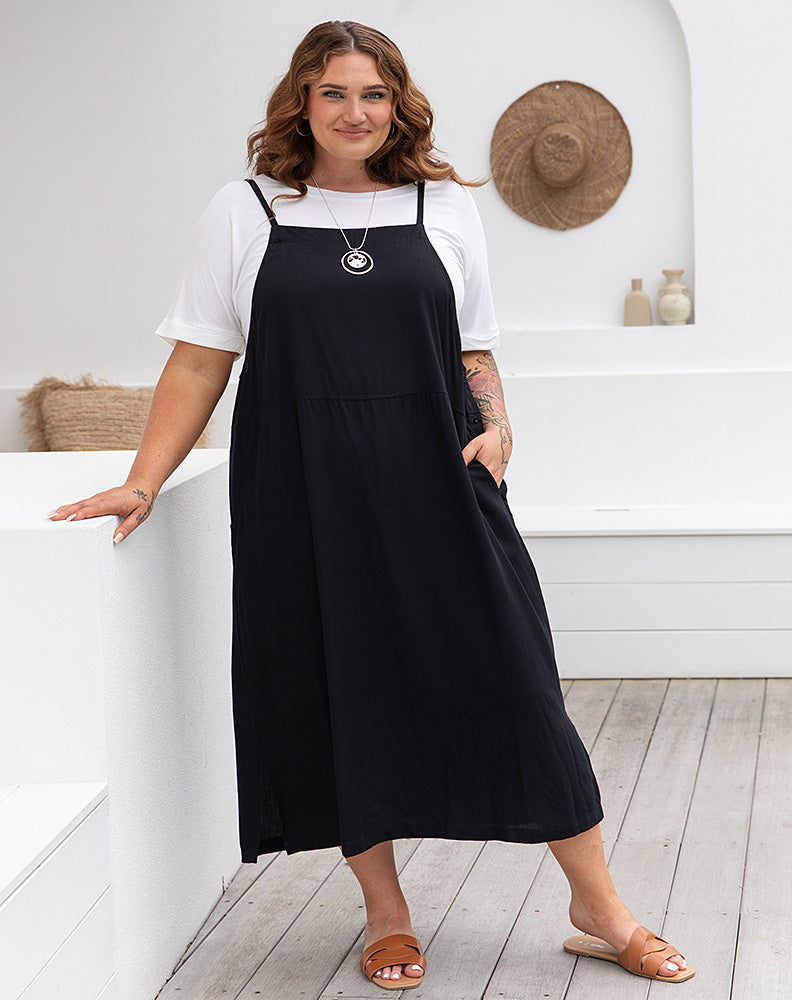 Apron Dress - Black