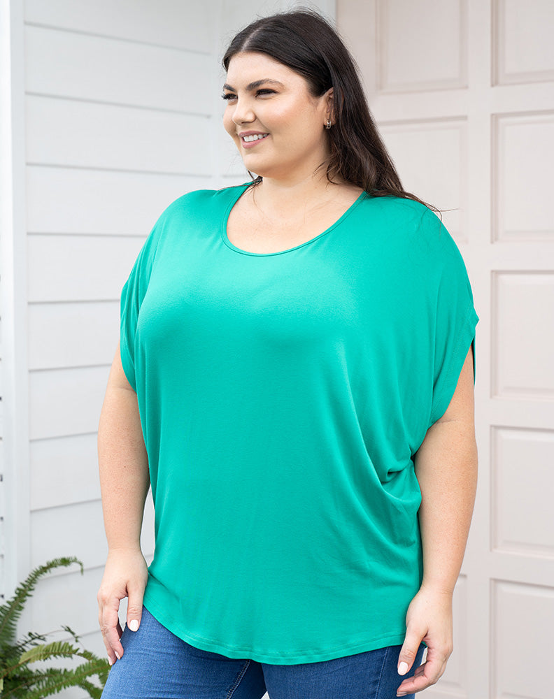 Batwing Tee - Emerald