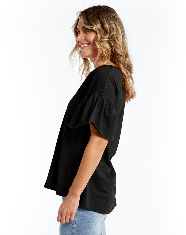 Alessi Frill Top - Black