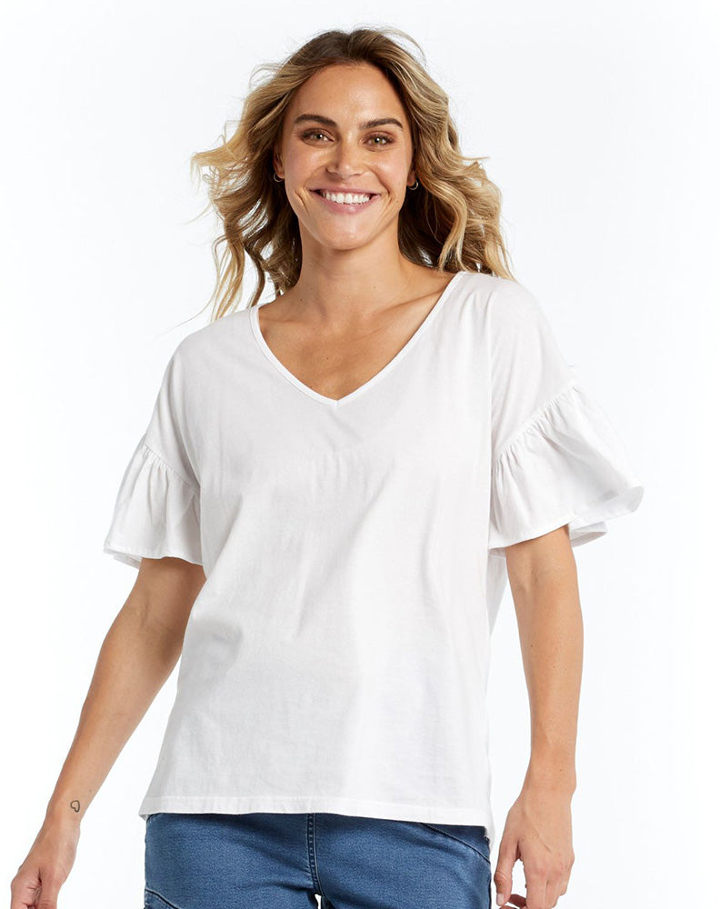 Alessi Frill Top - White