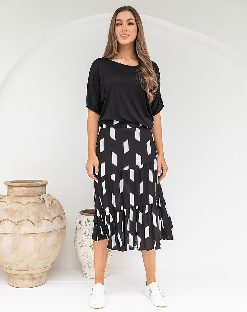 Matilda Skirt - Black/White