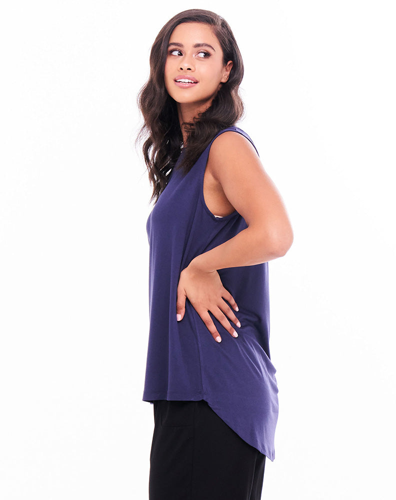 Capri Tank - Navy