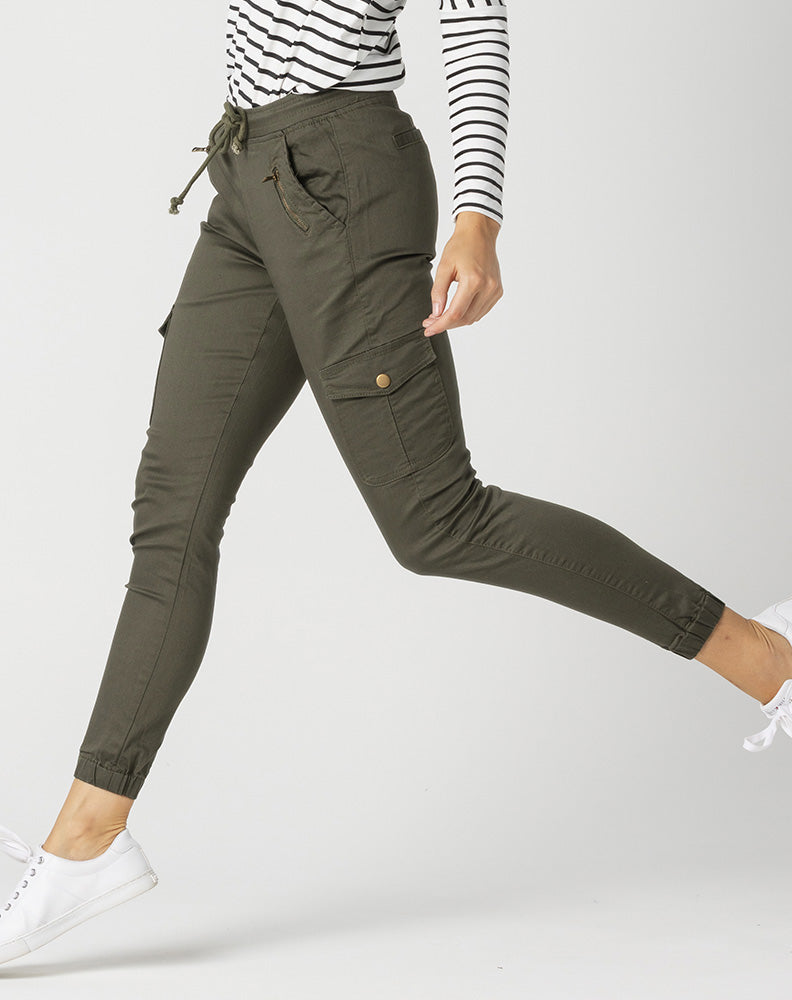 Khaki Cargo Jogger