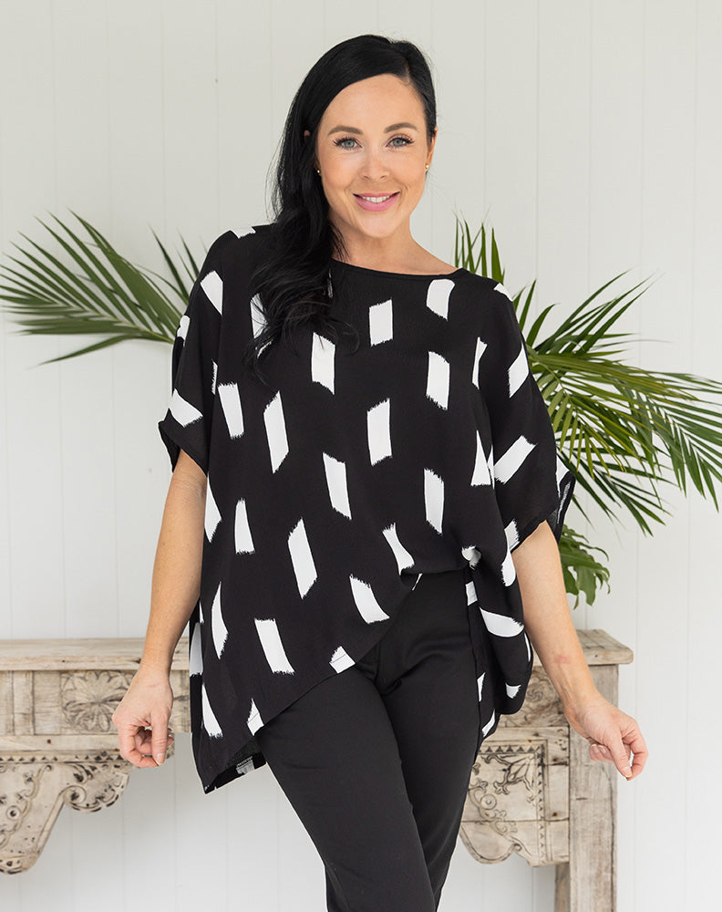 Kitty Top - Black/White