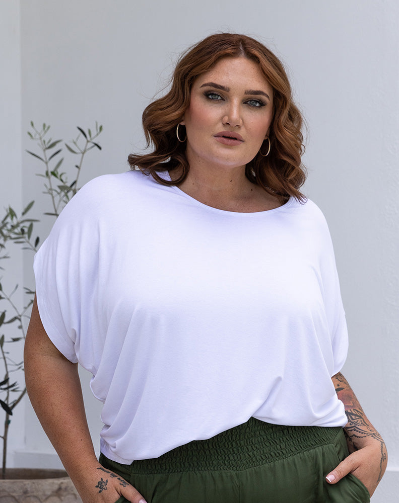 Batwing Tee - White