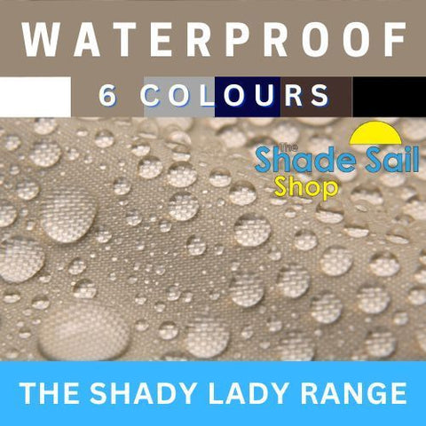 SHADE SAIL WATERPROOF BEIGE SHADY LADY 405GSM PVC