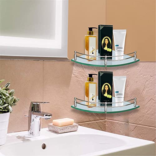 bathroom accessories glass corner shelf