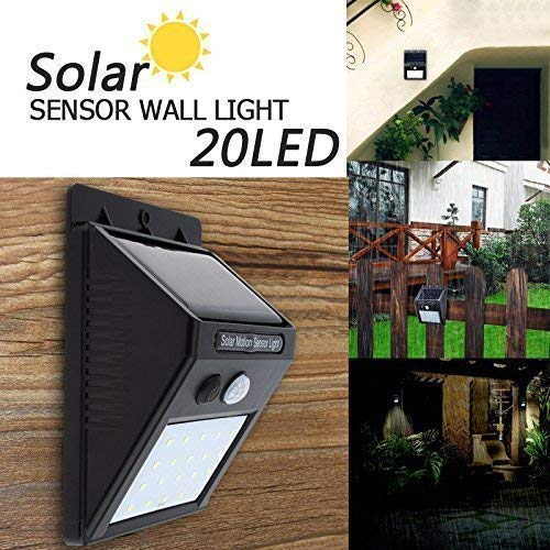 solar wireless security motion sensor led night light