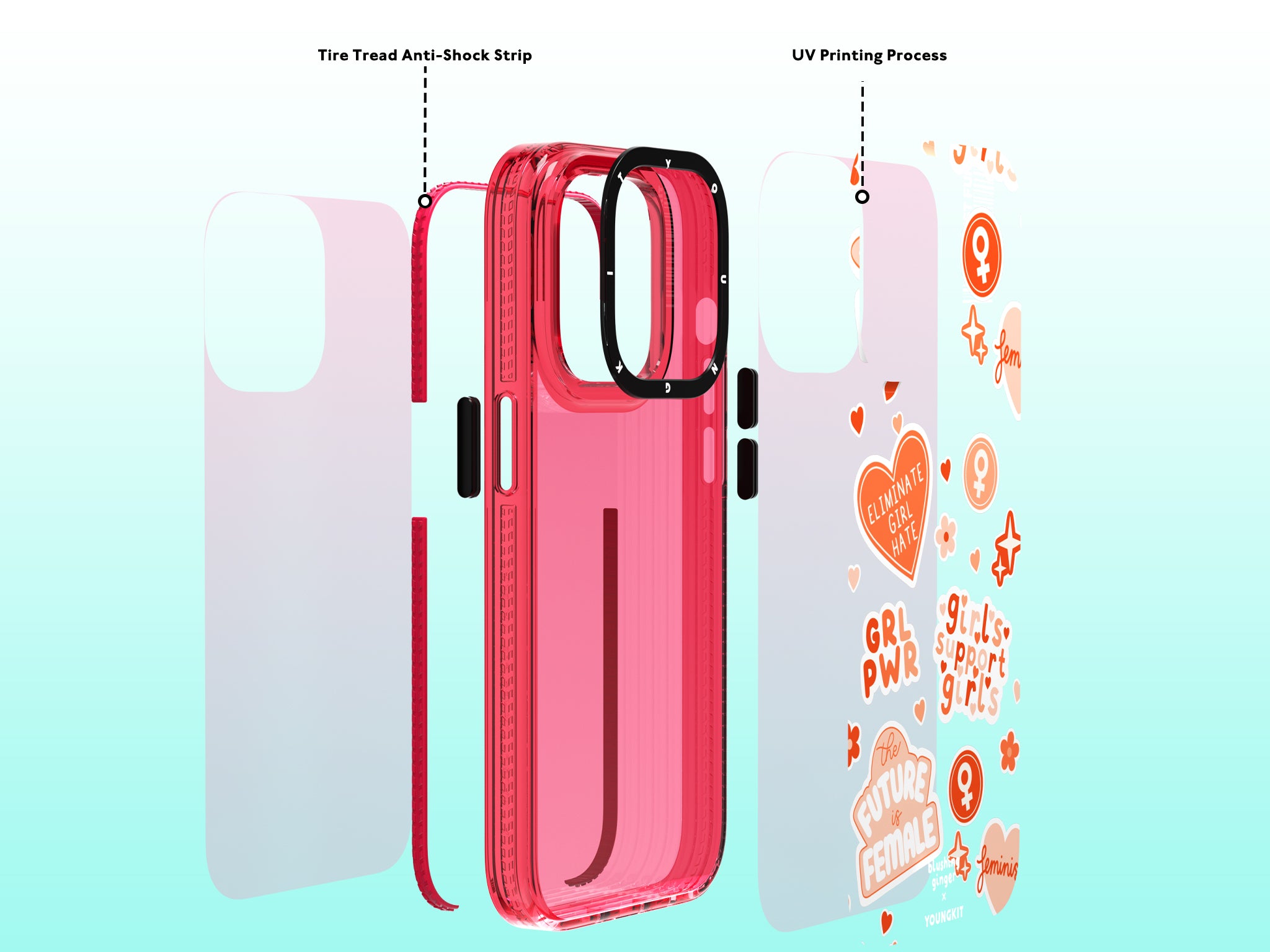 True Color Magsafe iPhone 13/14/15 Case-Pink – Youngkit