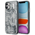 Futuristic Circuit iPhone11 Case-White