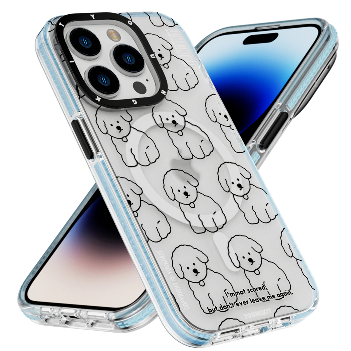 𝙉𝙀𝙒 Youngkit X Artist iej.studio Frosted iPhone13/14 Case-Puppy