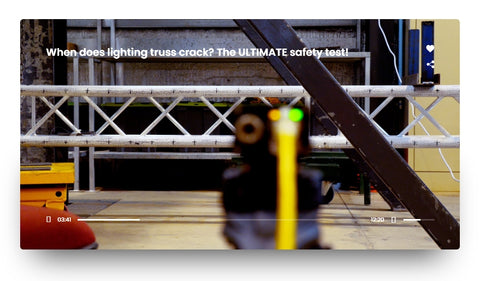 Behind the scenes footage of structural tests on our Titan AV lighting truss