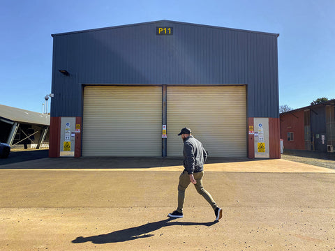 Rick arriving at USQ's Centre for Future Materials