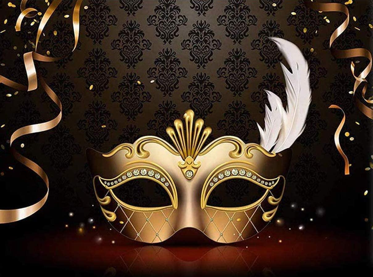 Mardi Gras Mask Backdrop Carnival Photography Backdrop Masquerade Photography Backdrops