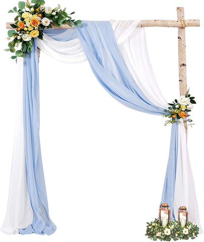 Wedding Arch Draping Fabric 3 Panels 18ft Long White Indonesia