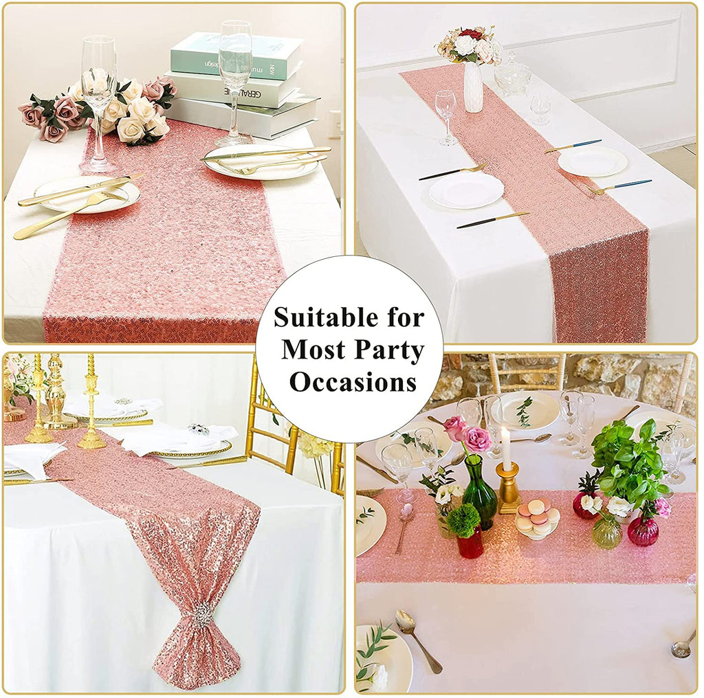 10 Pack Sequin Table Runner / Sequin Table Cloth for Rectangle Tables ...