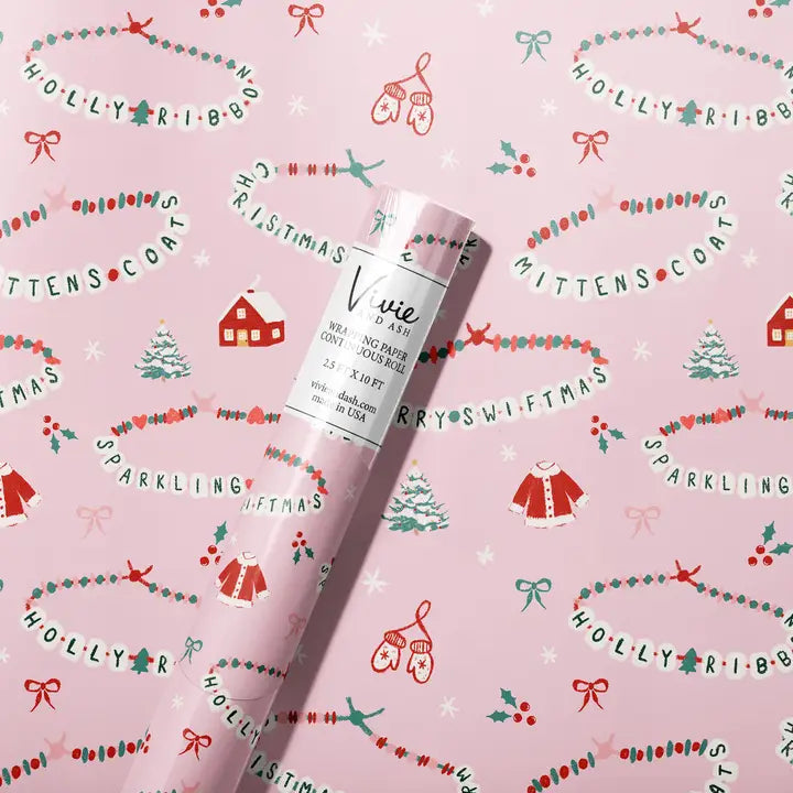 Pink Merry Swiftmas Wrapping Paper Roll
