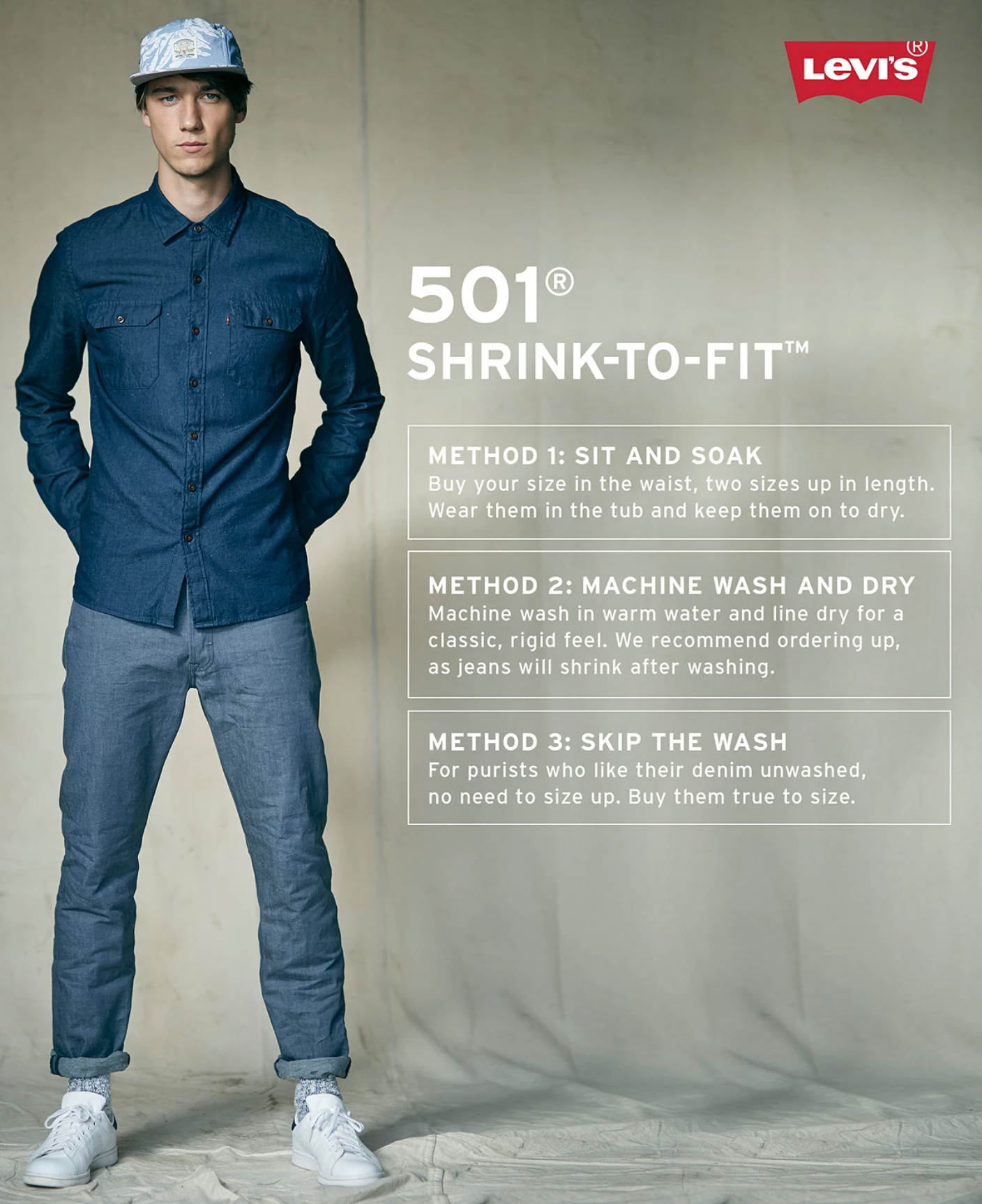 501® ORIGINAL Grey SHRINK-TO-FIT™ MEN'S JEANS 00501-1403