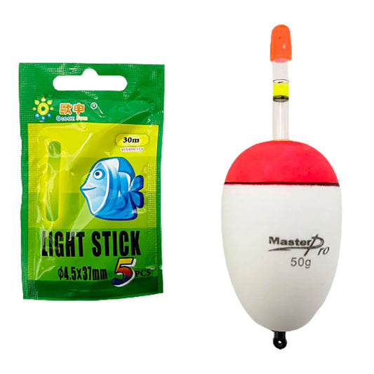 Hookem Foam Float with Glow Stick Attachment (incl Glow Stick) – Fishing  Station