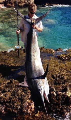 Tom Bamforth with a XL Black Marlin taken on a live 75cm Kingfish bait