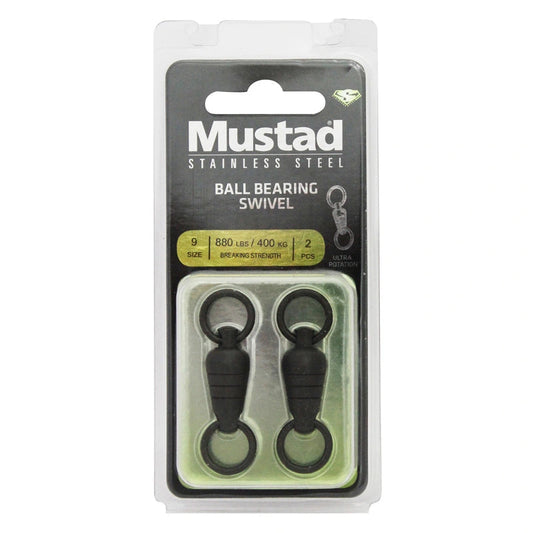 Mustad Ball Bearing Swivel with Welded Ring & Crosslock Snap