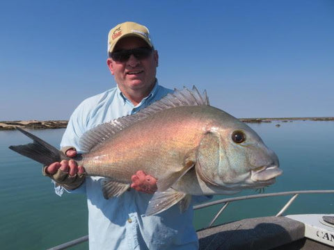  The Kimberley’s flats systems are home to numerous Blue Bastards, Tuskfish and Permit.