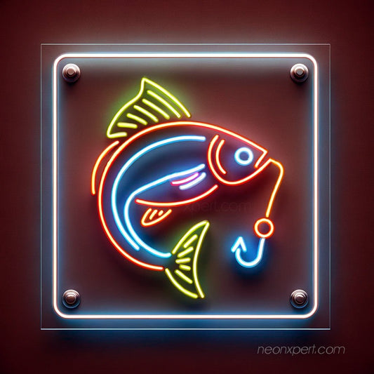 Fishing Bobber Art Sign, Neon Like, Fishing Bobber Night Light, Edge Lit  LED, Fishing Art Sign, Fishing Light Art, Fishing Light up Sign 