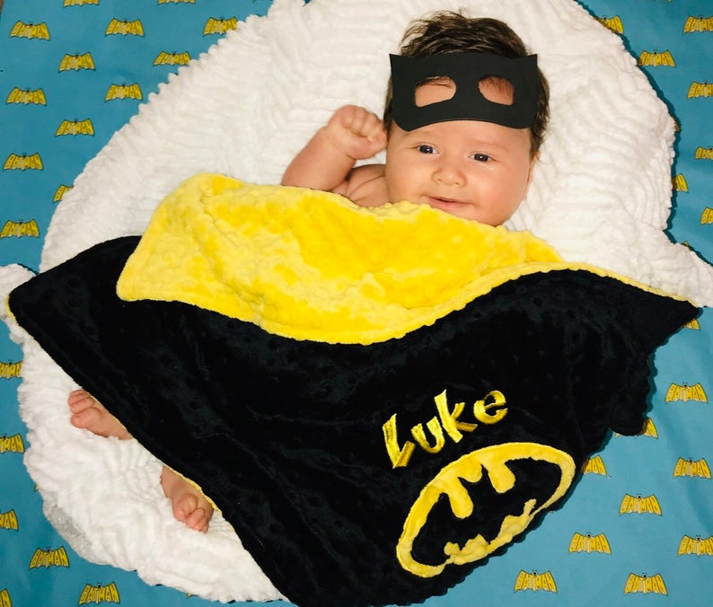 Personalized Batman Minky Baby Blanket – Lil Peep Boutique