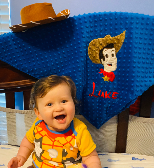 personalized toy story blanket