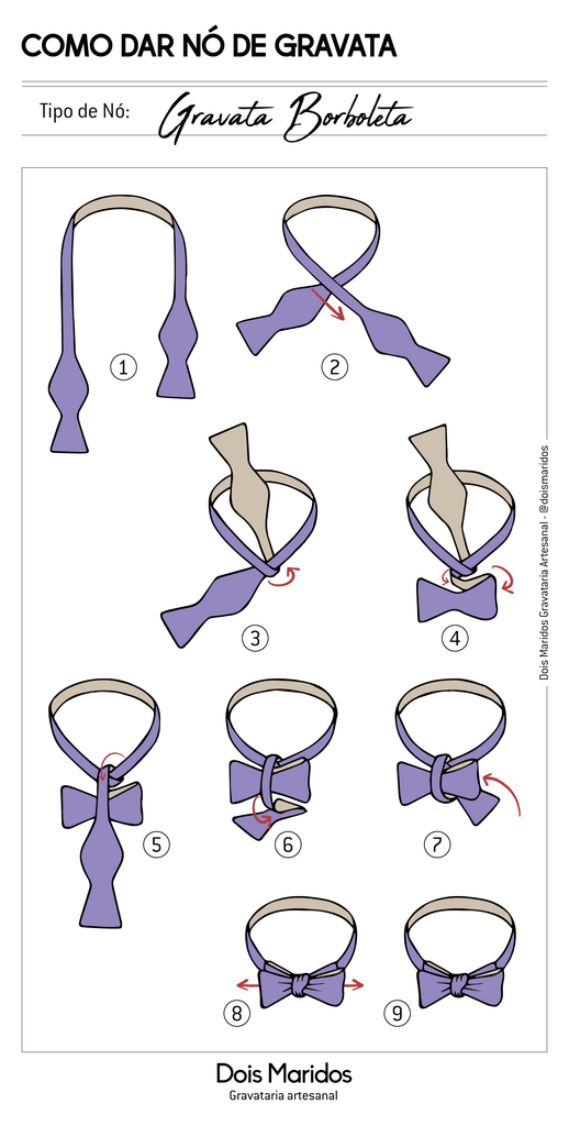 como fazer nó na gravata borboleta