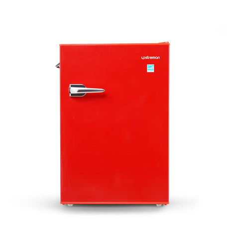 4.5 Cu.Ft Single Door Retro Mini Fridge, Red, 6 temperature