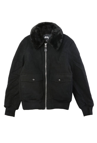 Stussy Wool Fur Collar Jacket / Shop Super Street
