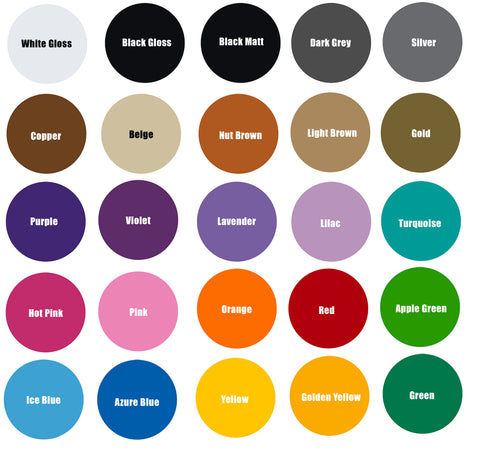 Colour Chart For Vinyl Decals | Ferret Stickers Australia ...