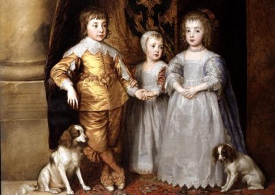 King Charles I's children and their spaniels