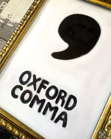 Oxford Comma Oil Paintings by Susannah Carson