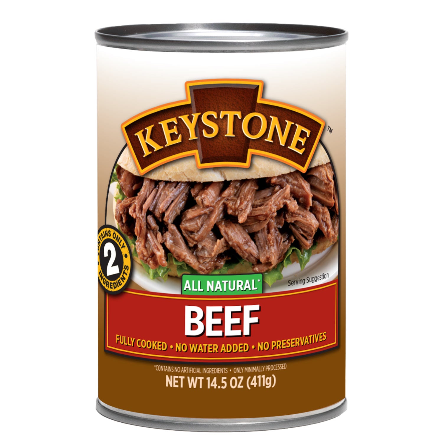 All Natural Beef (14.5 oz / 24 cans per case) - Keystone Meats product image