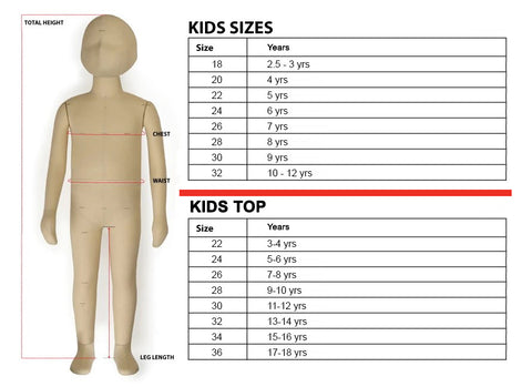 Kids Wear Size Chart