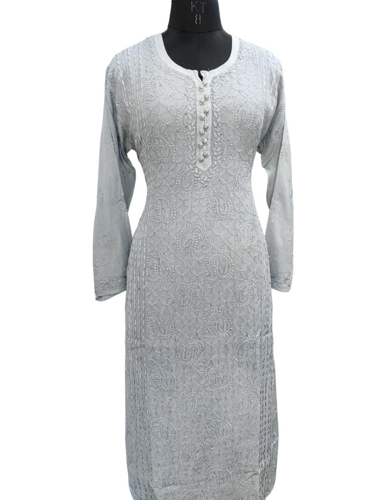 Exclusive Lucknowi chikankari dual shade modal kurti (#1826) - Vogue N  Trends - Buy the lucknowi chikankari online at lowest prices!!!