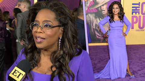 oprah winfrey, the color purple movie, the color purple movie red carpet screening, women entrepreneurship, women business ownership, successful women in business, taraji p henson, true and pure texture, curlfriends, black women empowerment, DEI, diversity and inclusion, equal pay for women, black women hair, curly hair extensions
