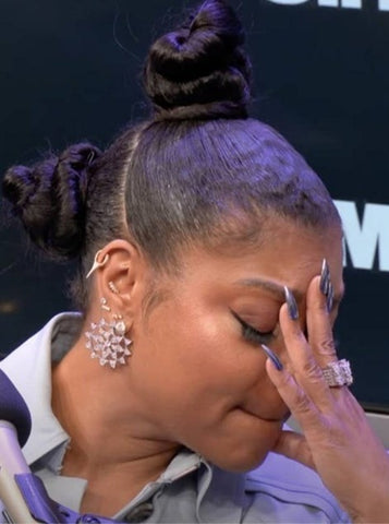 taraji p henson, taraji p henson breakdown crying, true and pure texture, curlfriends, black women empowerment, DEI, diversity and inclusion, equal pay for women, curly hair extensions