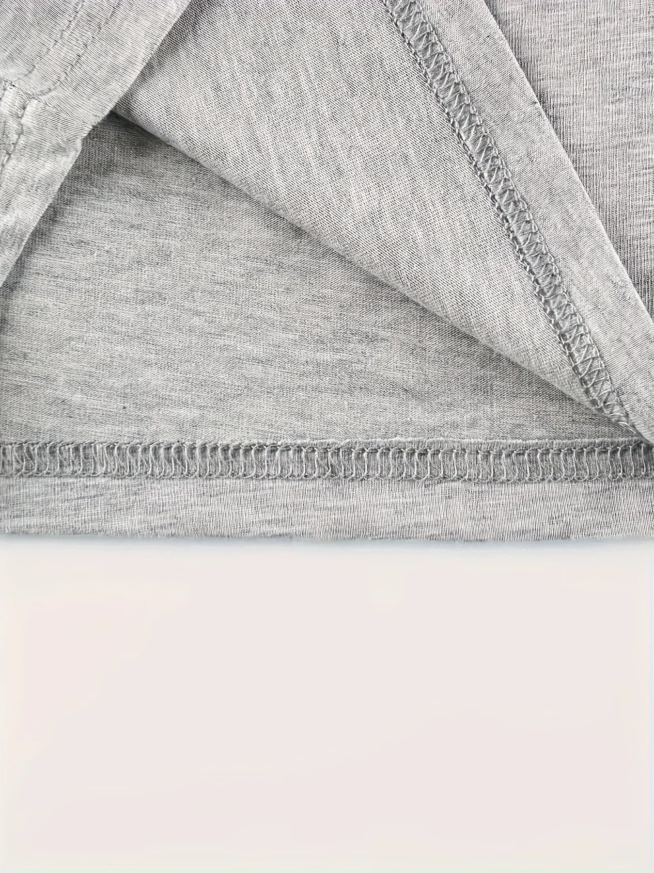 Retro Summer Fashion Loose Sleeveless Gray V-Neck T-Shirt Top - Image 4