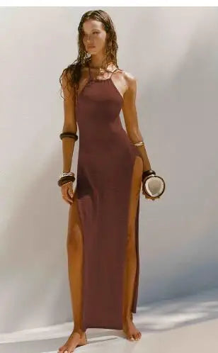 Summer Bodycon Knit High Slit Dress for Women - Image 6