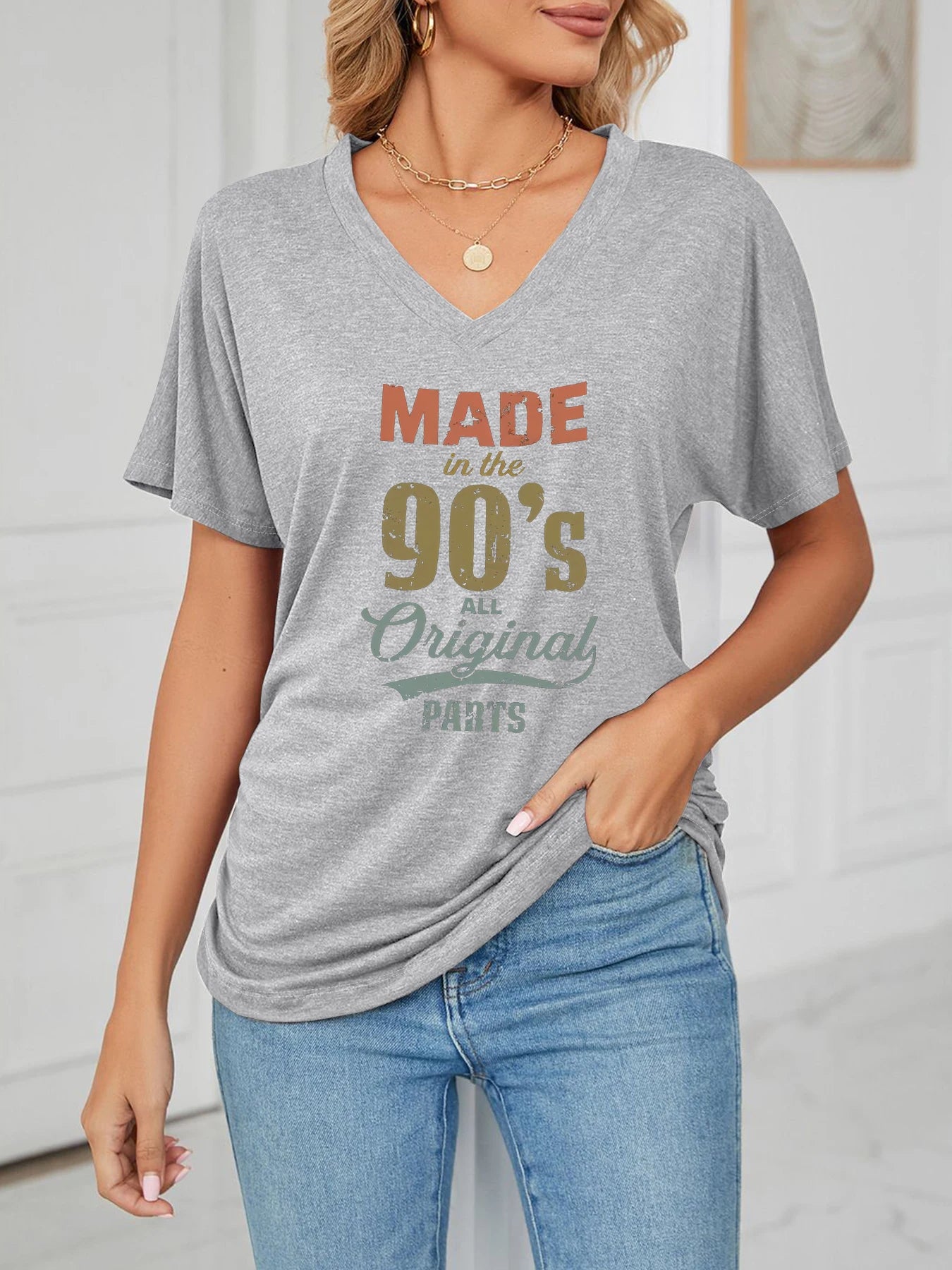 Stylish Summer Women's Print Pattern Short Sleeve T-Shirt Tops