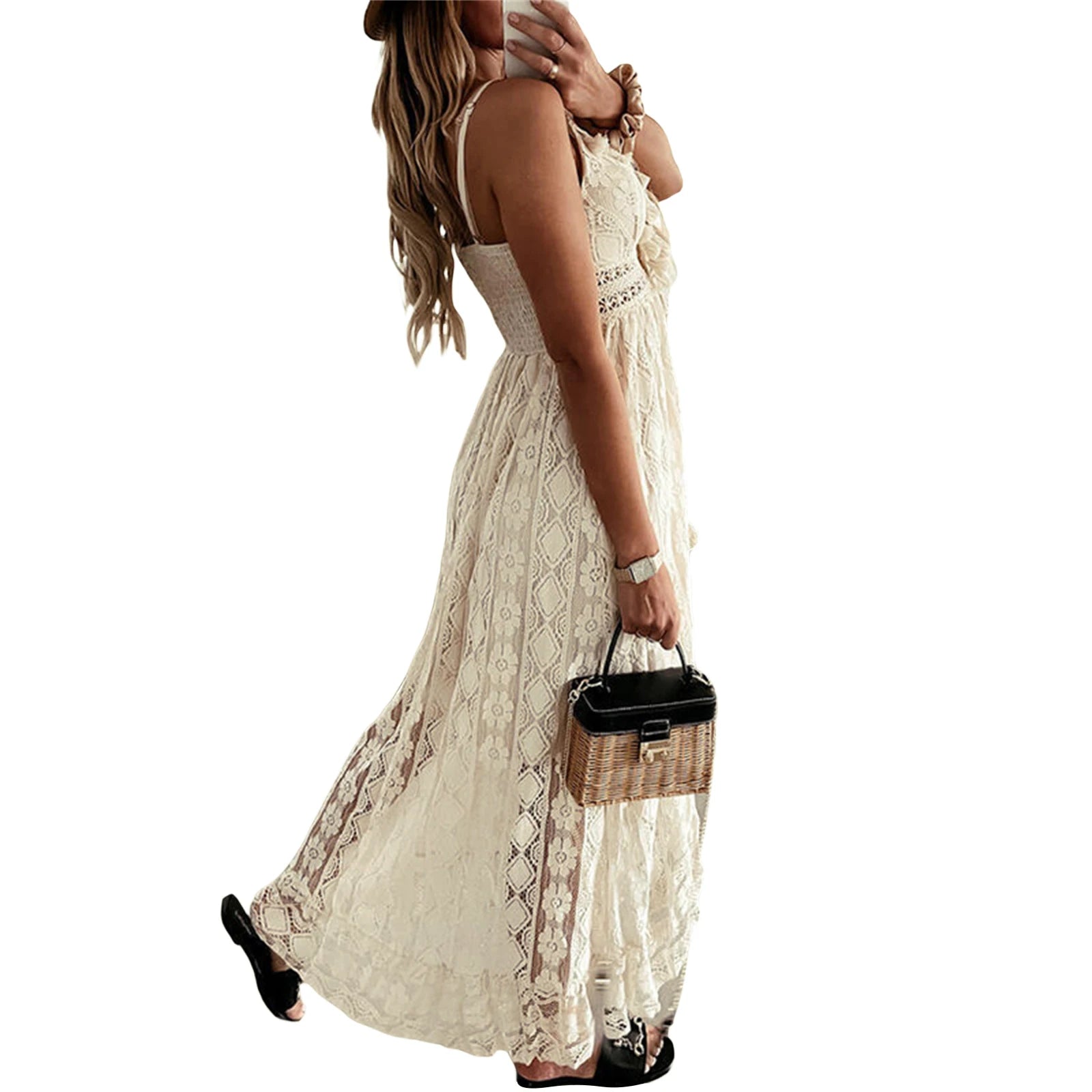 Women's summer deep V-neck bodycon party dress with spaghetti straps - Image 6